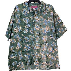 Key West Corton Hawaiian Beach Shirt Size XL